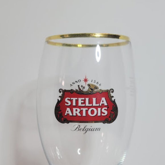 STELLA ARTOIS ORIGINAL GLASS CHALICE GOLD RIM 40cl - Picture 6 of 6